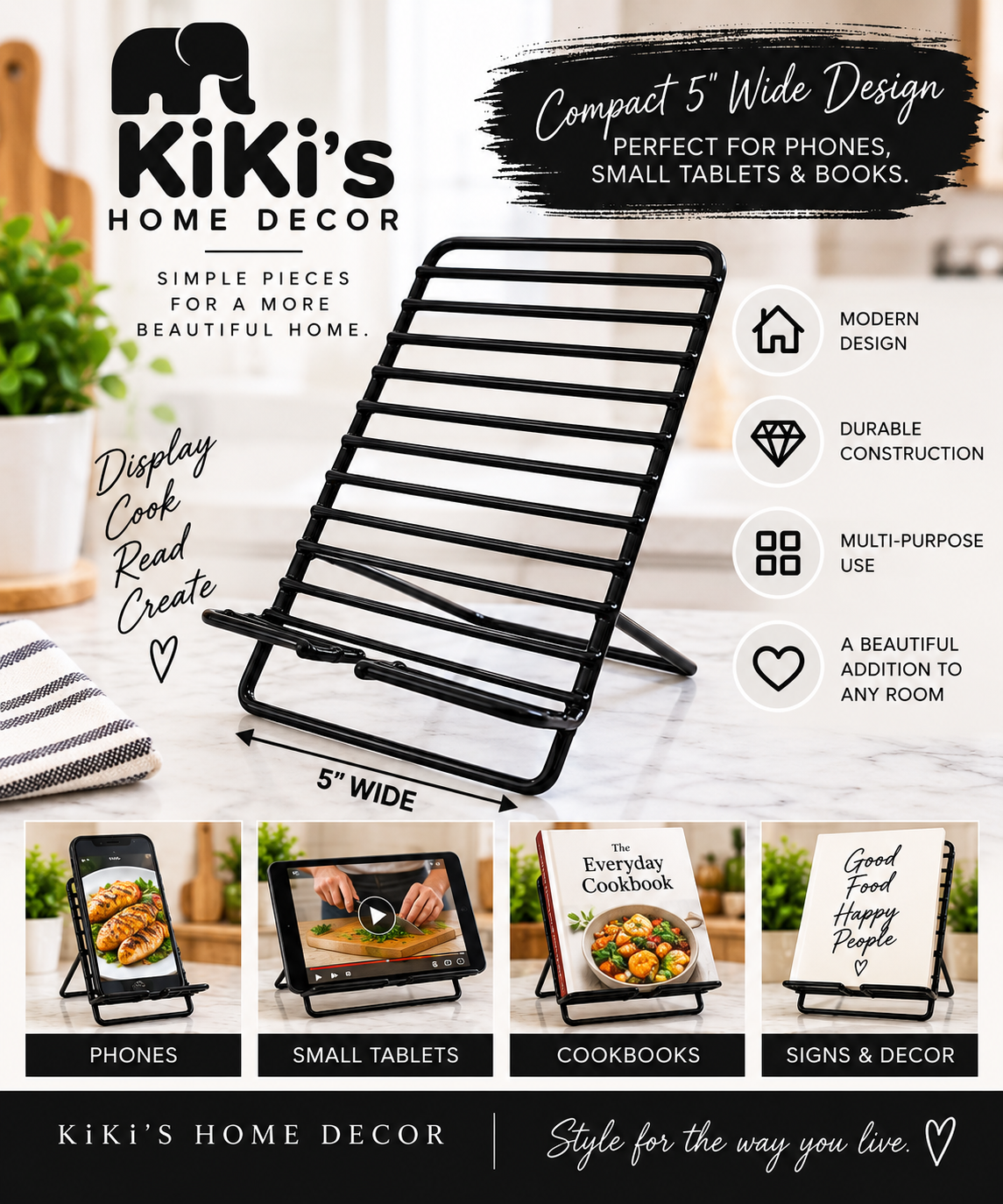 Kiki’s Home Decor Phone & Tablet Cradle
