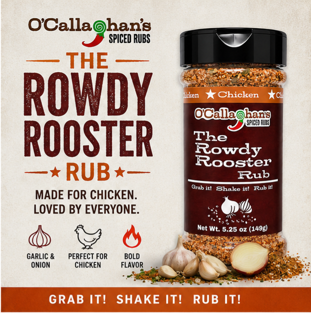 The Rowdy Rooster Signature Rub Medium Shaker