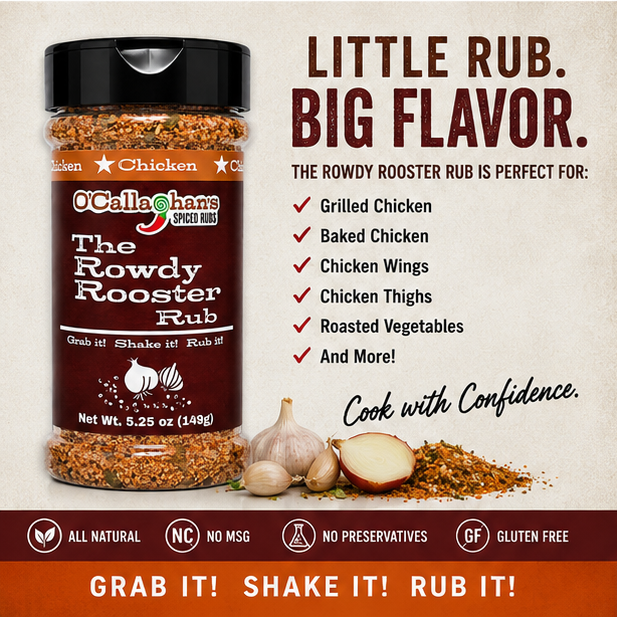 The Rowdy Rooster Signature Rub Medium Shaker