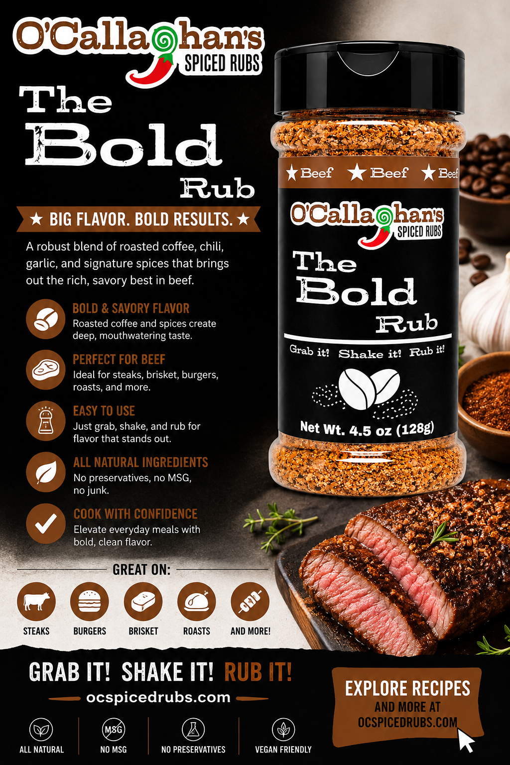 O’Callaghan’s Signature Rub Trio