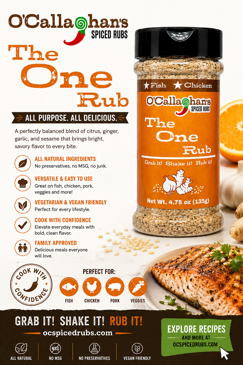 O’Callaghan’s Signature Rub Trio